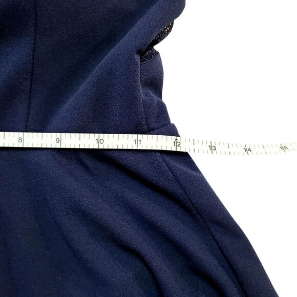 Altar'd State Hampton Skater Dress Navy Open Lace Back Two Tiered Skirt Small - Picture 12 of 13